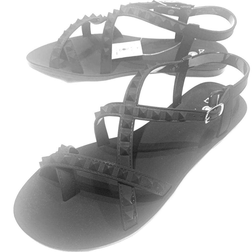 Studded Black Brand New Sandals